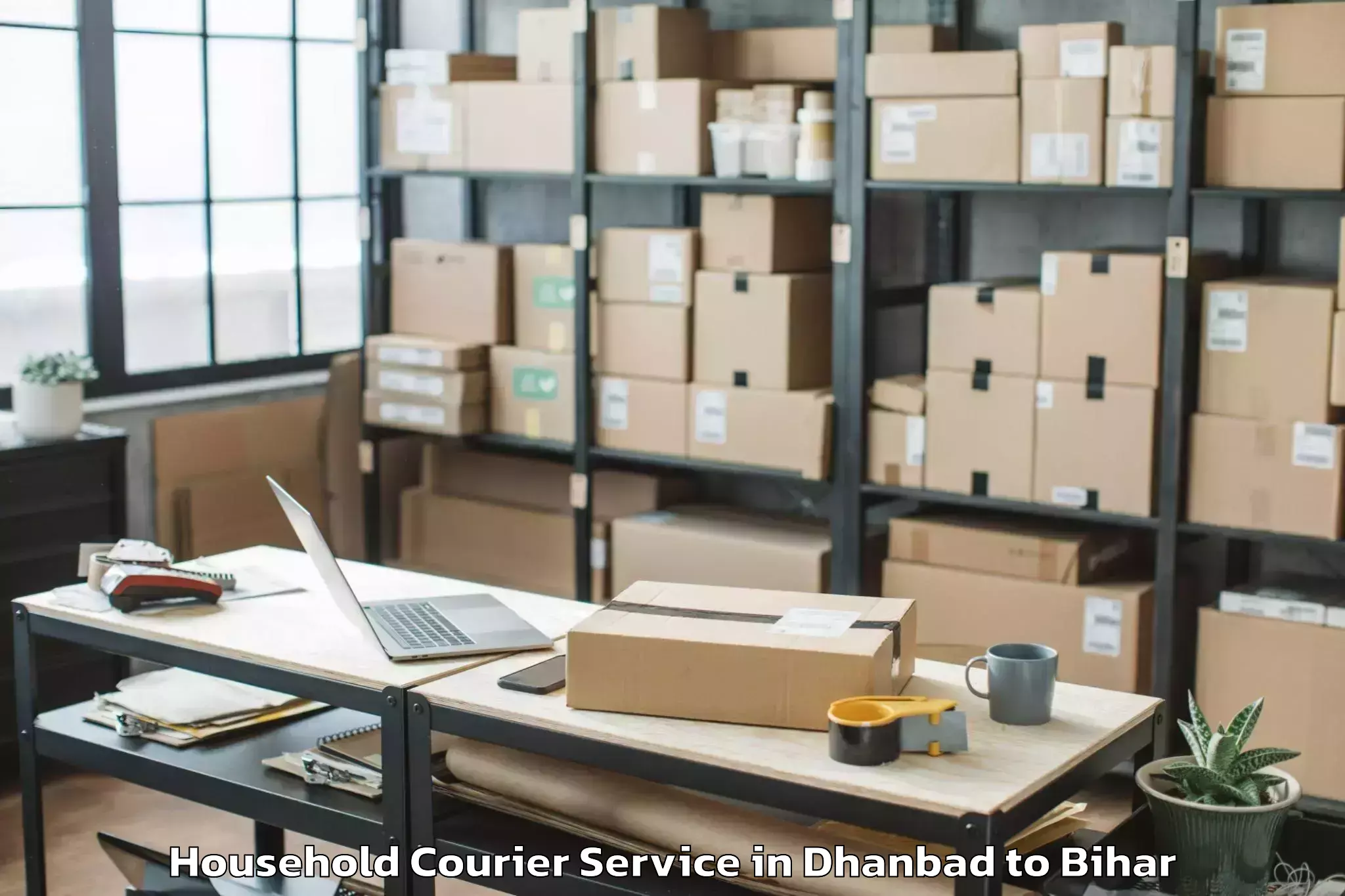 Discover Dhanbad to Taraiya Household Courier